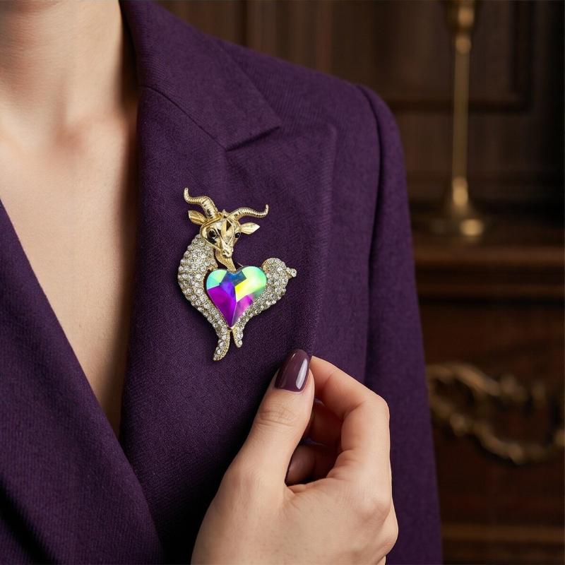 Unique Rhinestone Goat Brooch  - огляд і ціна Unique Women'S Formal Wear