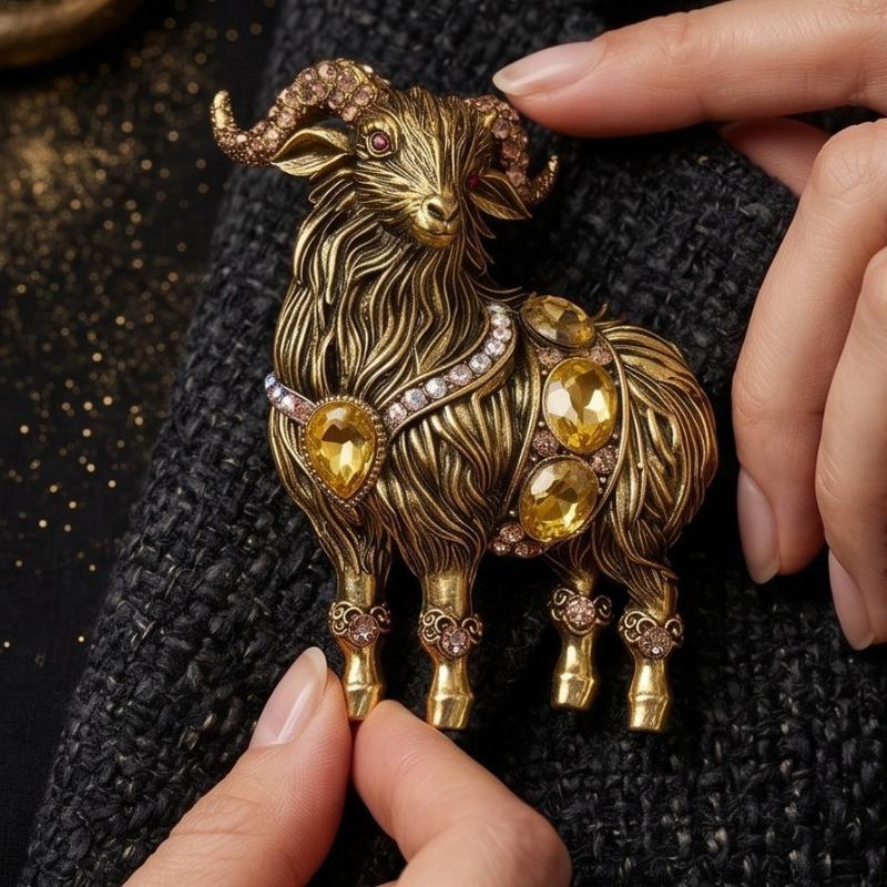 Unique Rhinestone Goat Brooch  - огляд і ціна Unique Women'S Formal Wear