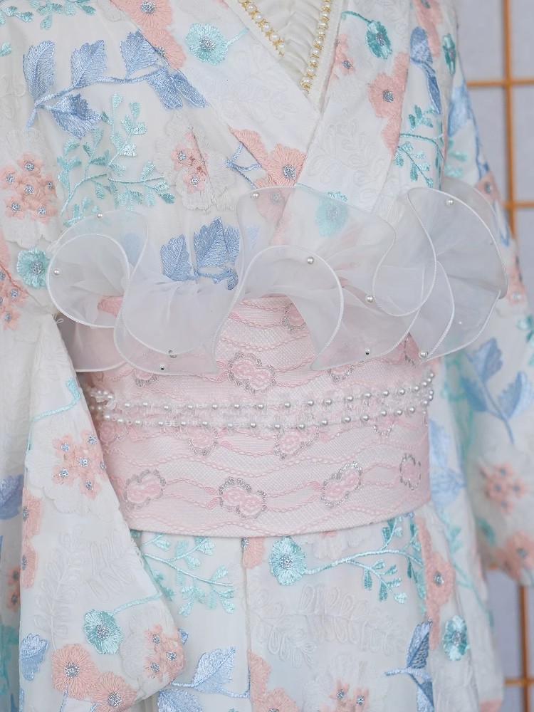 Lace-Trimmed Kimono Undergarme - огляд і ціна Women'S Formal Traditional Wear
