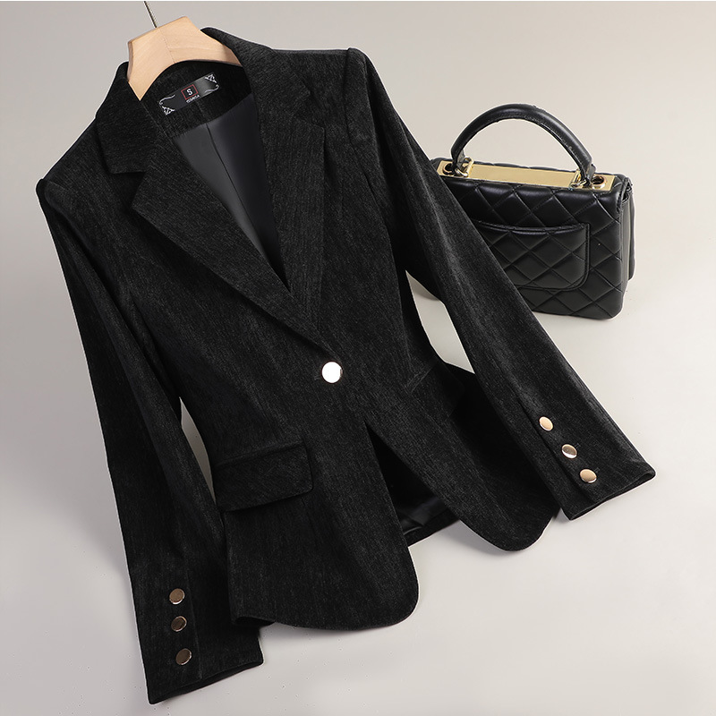 Yellow Gold Velvet Blazer Wome - огляд і ціна Women Formal Wear With Blazer