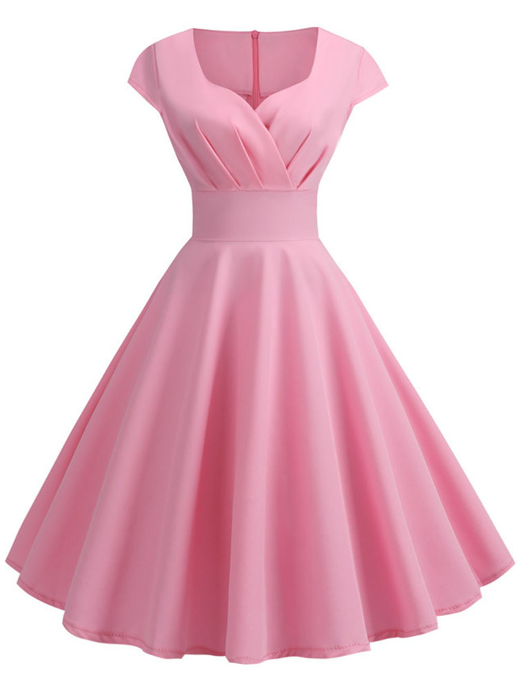 Pink Summer Dress Women V Neck - огляд і ціна Women Formal Wear Zara
